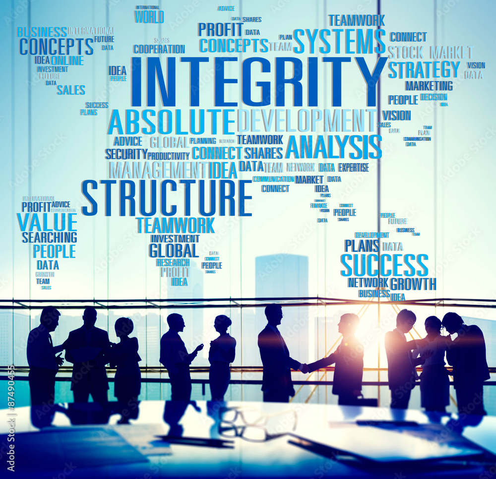 Poster integrity structure service analysis value service concept