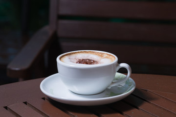 Coffee in a cup.