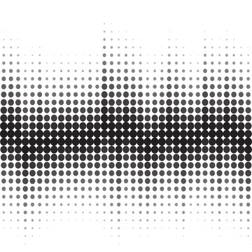 An abstract black and white halftone background