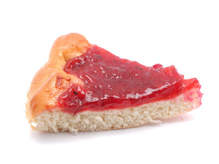berry tart on a white background