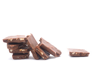 chocolate on a white background