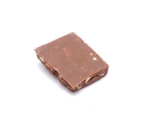 chocolate on a white background