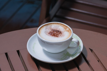 Coffee in a cup.