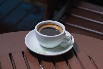Coffee in a cup.