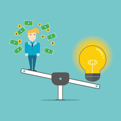 Idea value vector illustration