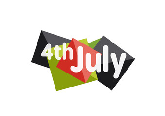 Fourth july geometric banner