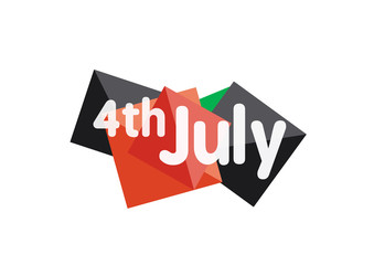 Fourth july geometric banner