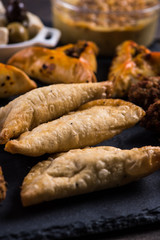 Mediterranean style snack selection