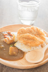 Curry rice with fried pork