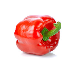 red pepper over white background