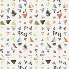 Vector seamless texture of hand-painted triangles