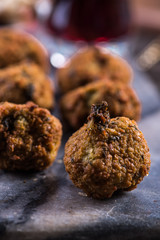 falafels on serving board