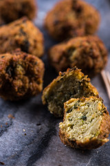 falafels on serving board