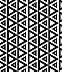 Vector seamless pattern with triangles,Modern textile print with illusion, endless texture, Symmetrical repeating background