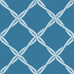Seamless nautical rope pattern - 87496865