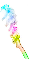 abstract smoke isolated on white background