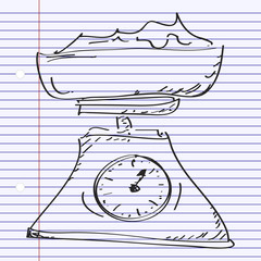 Simple doodle of a set of weighing scales