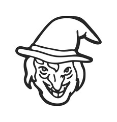 witch face doodle