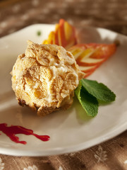 fried ice cream, delicious restaurant dessert