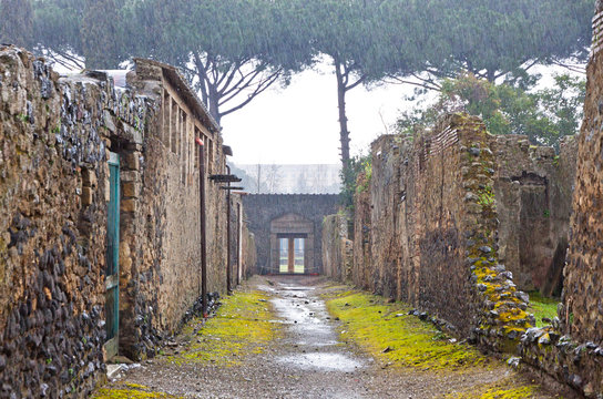 Ancient Roman city of Pompei, Italy