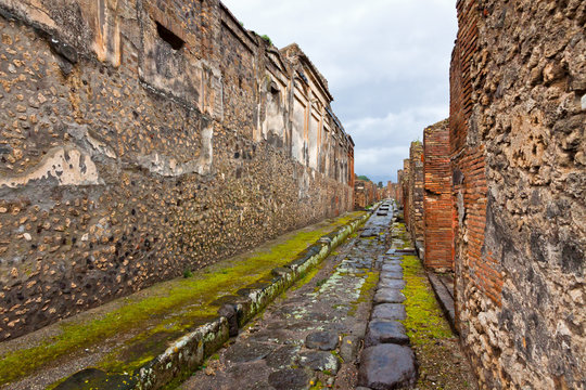Ancient Roman city of Pompei, Italy
