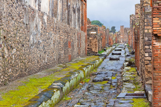 Ancient Roman city of Pompei, Italy