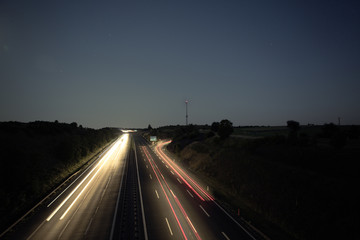 Obraz premium highway at night time exposure