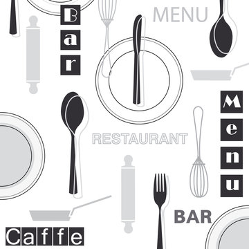 Restaurant seamless pattern