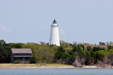 Fototapeta na wymiar Ocrcoke Lighthouse in North Carolina