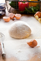 Selbstgemachter Brot teig 