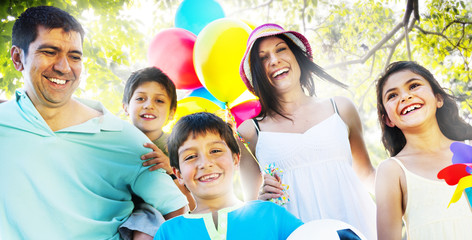 Family Happiness Parents Holiday Vacation Activity Concept