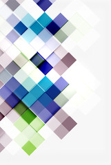 Square shape mosaic pattern design. Universal modern composition