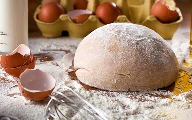 Selbstgemachter Brot teig 