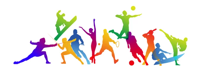 Foto op Plexiglas silhouette, sport, sportivo, discipline sportive © xyz+