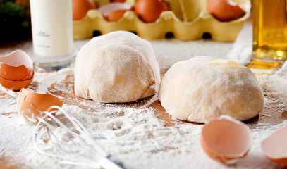 Selbstgemachter Brot teig 
