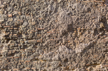 Antique textured wall from stone in Rome