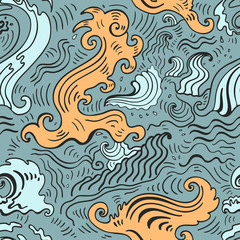 Sea waves.  Seamless background