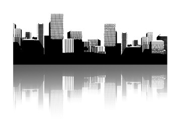 Composite image of cityscape