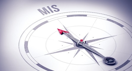 Mis against compass arrow © vectorfusionart
