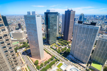 Obraz premium 新宿の高層ビル 青空