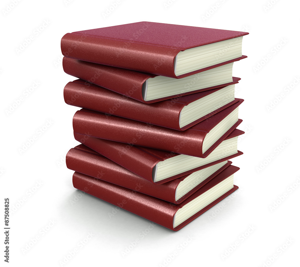 Poster stack of textbooks (clipping path included)