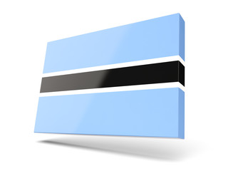 Square icon with flag of botswana
