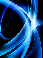 Abstract Blue Waves Background