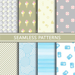 Pattern collection. Vector illustration.