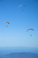 Fototapeta na wymiar Parachuting