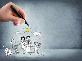 family support - insurance concept
