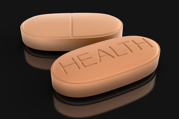 Pill health (clipping path included)