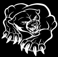 Monster pantera on the black background © tcheres