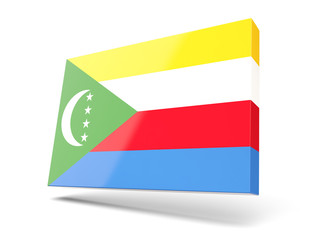 Square icon with flag of comoros