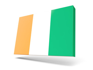 Square icon with flag of cote d Ivoire